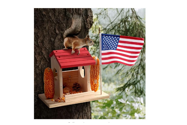 Wooden Squirrel Feeder