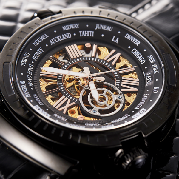 World Clock Mechanical Watch For Men - Image 4